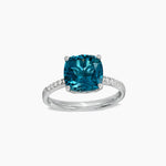 Blue Topaz and Diamond Accent Ring